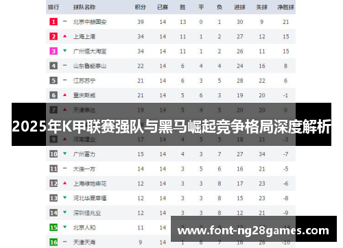 2025年K甲联赛强队与黑马崛起竞争格局深度解析