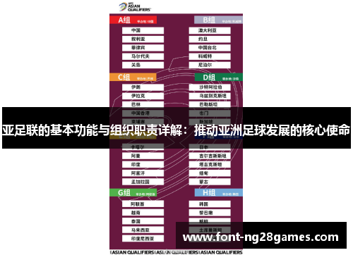 亚足联的基本功能与组织职责详解：推动亚洲足球发展的核心使命