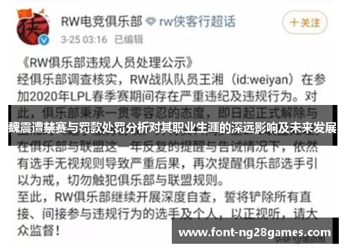 魏震遭禁赛与罚款处罚分析对其职业生涯的深远影响及未来发展